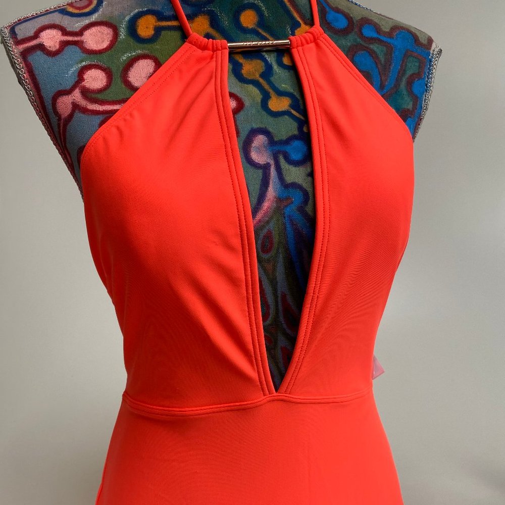 Ted Baker Halter Style Orange Swimsuit NWT Size 8